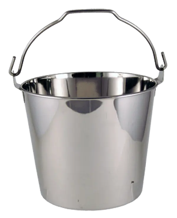 6 Qt Stainless Steel Portable Bucket - Home Care Supplies with Convenient Handle to Carry, Ideal for Home Care Tasks, Could Also Be Used as a Champagne Bucket, Handle Carry, 6 Quart