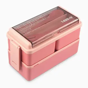 Bento Box Lunch Box Stackable, 49OZ Bento Boxes for Lunch Containers, Leak Proof Bento Box with Removable Compartments, Bento Box Lunch Box Microwave Safe