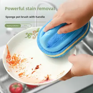 Brush for kitchen degreasing and cleaning pots, bathtub cleaning brush with handle, special bathtub brush, magic tile brush, magic sea