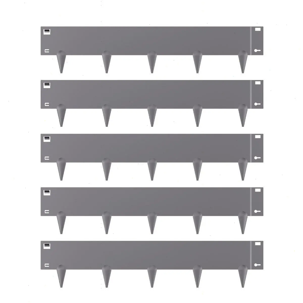 Gray 5PCS 39x5 inch