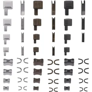 60- Heavy Duty Metal Zipper Repair Kit - Stops/Pins for Jackets, Luggage & Outdoor Gear, Universal Zipper Fix for Top/Bottom Stops Replacement Compatible with YKK/Ideal