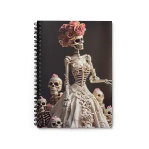 Skeleton Wedding Spiral Notebook, Dark Academia  Gothic Notebook, Goth, Junk Journal, Skull Notebook