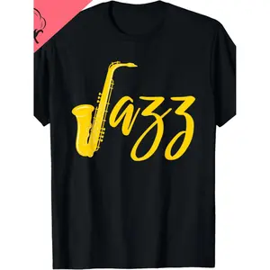 Unisex Summer Jazz Saxophone Music Band TShirt for Men and Women 2025 ShortSleeve Printed Casual Top