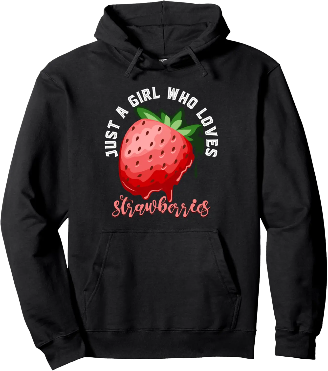 Just A Girl Who Loves Strawberries Cute Fruit Strawberry Pullover Hoodie - Andrewzhang Shop 30B09Z9F21MG