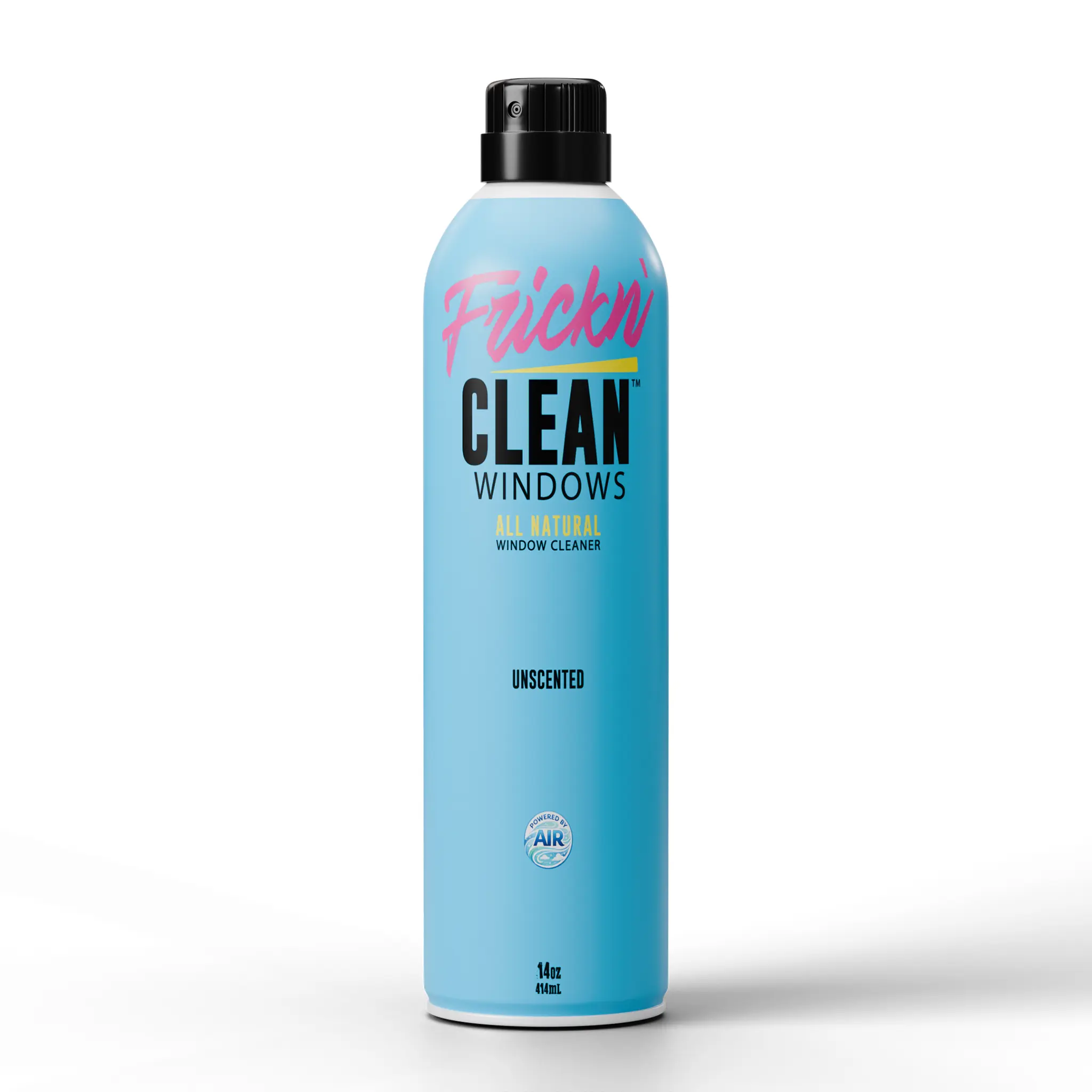 Non-Toxic Window Cleaner, Additive-Free Ammonia-Free Glass Cleaner for Windows/Mirrors, 14oz Aluminum Can Single Bottle, Additive-Free Glass Cleaners, Zero Residue