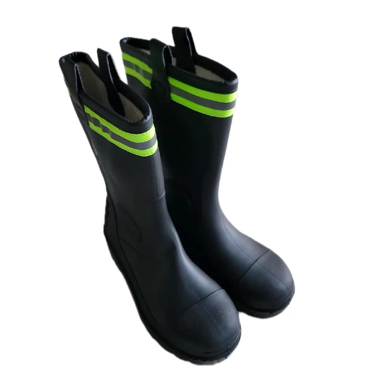Men's Rubber Waterproof Work Boots with Reflective Strips for Winter - Footwear, Walking Shoes Boy Comfort winter shoes Closed Decor