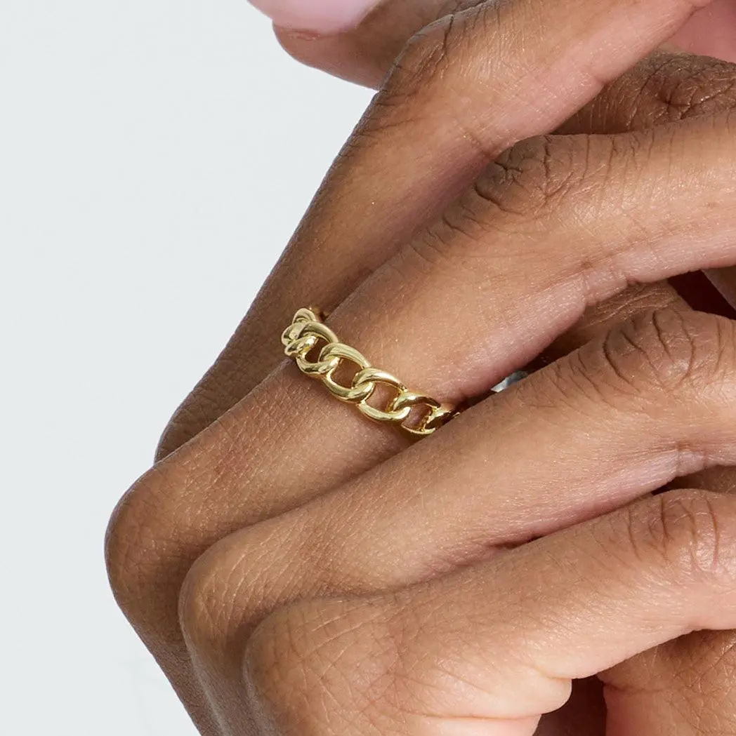 EVRY JEWELS Gold or Silver Plated Women's Waterproof Bad B Ring