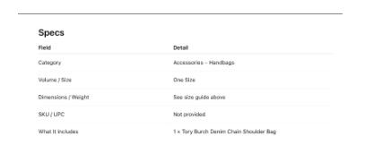 Tory Burch Quilted Denim Chain Shoulder Bag | Elevated Everyday Style