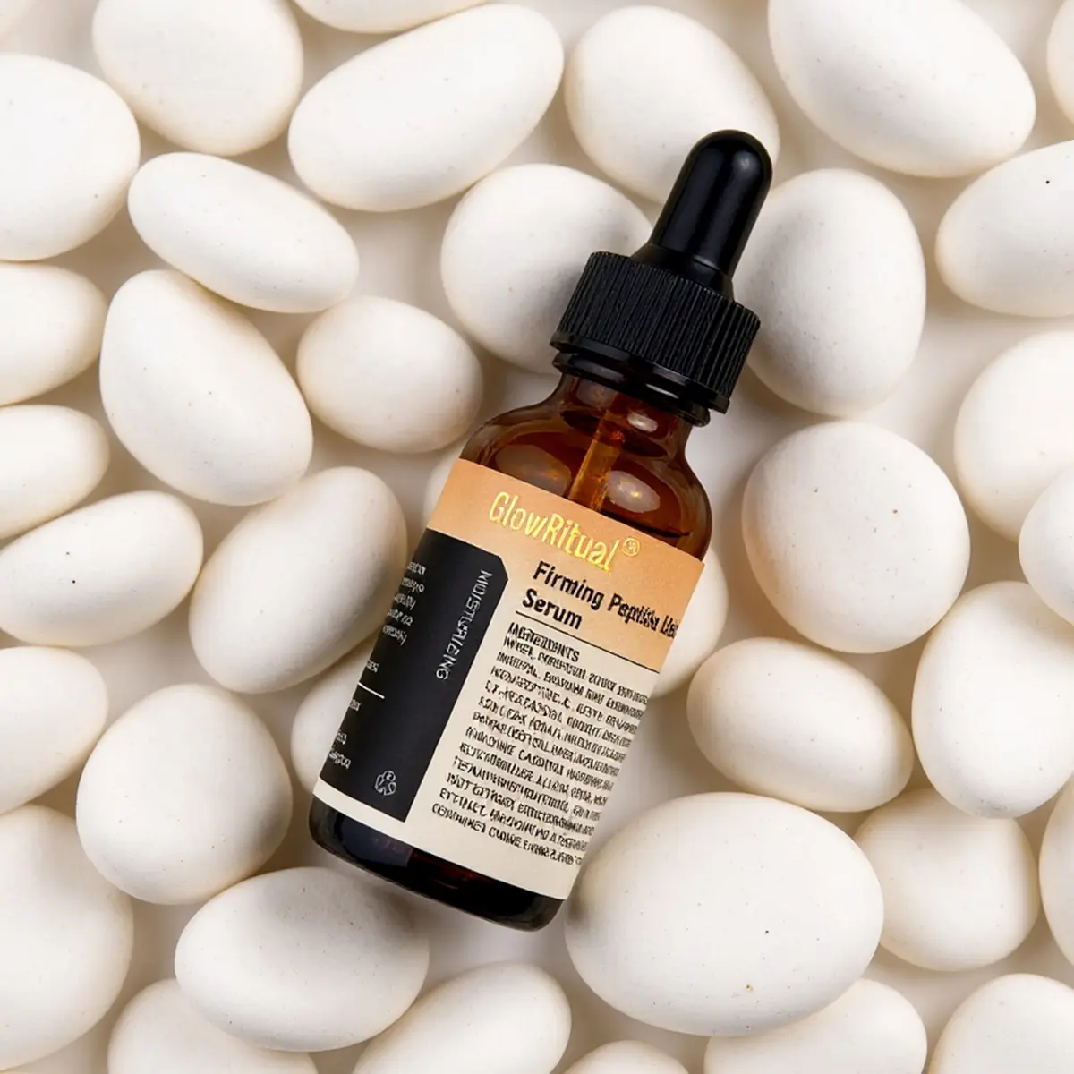 GlowRitual Dual Peptide Firming & Lifting Serum | Wrinkle Reduction, Elasticity & Glow Booster | Sensitive Skin Friendly | 30ml