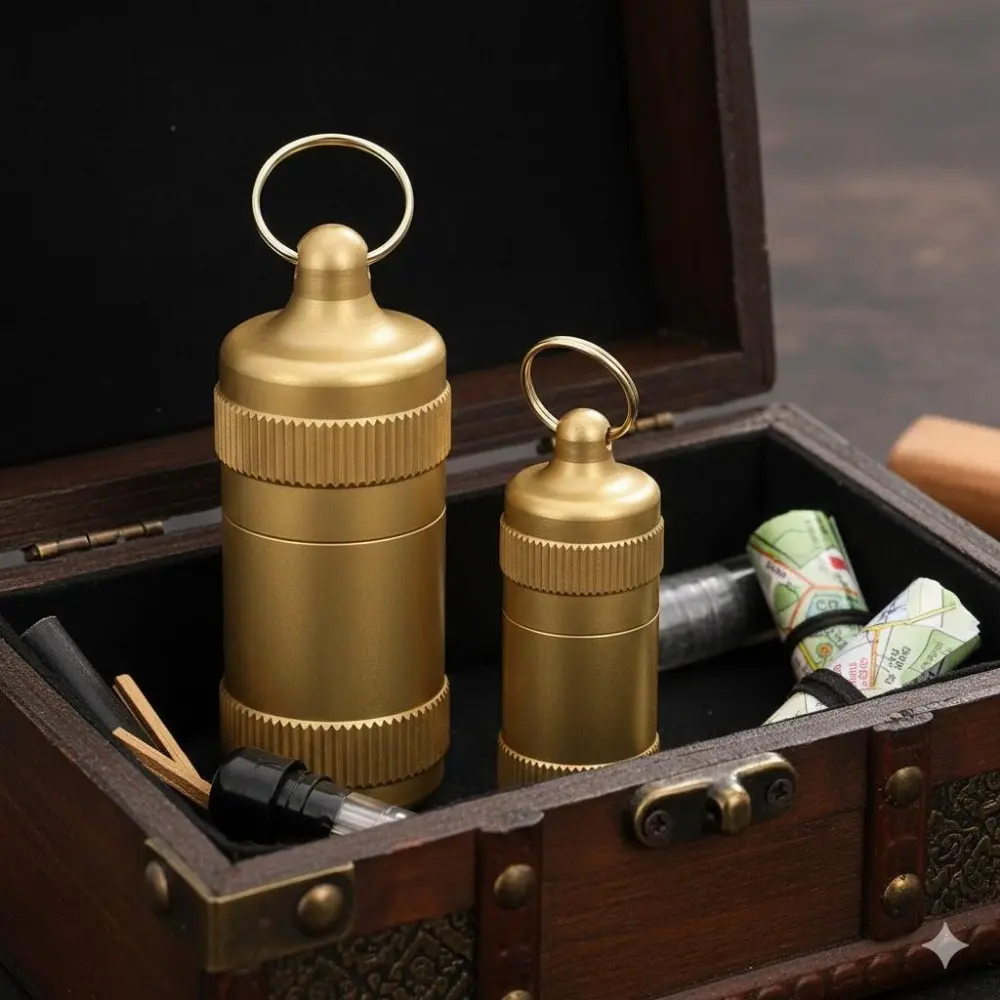 Mini Portable Storage Bottle with Hidden Spoon - Discreet Travel Organizer for Jewelry, Pills, Cosmetics. Compact Secret Container, Hidden Stash Container, Essential for Home & On-the-Go Storage Solution. Efficient Multi-Use Holder, Containers with Lids