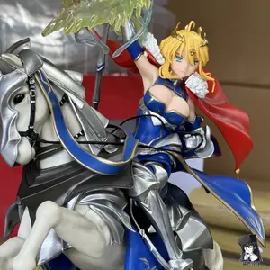 1/6 Scale Fate White Lion King Figure Lancer Artoria Pendragon 46cm Statue on Throne Collector Model