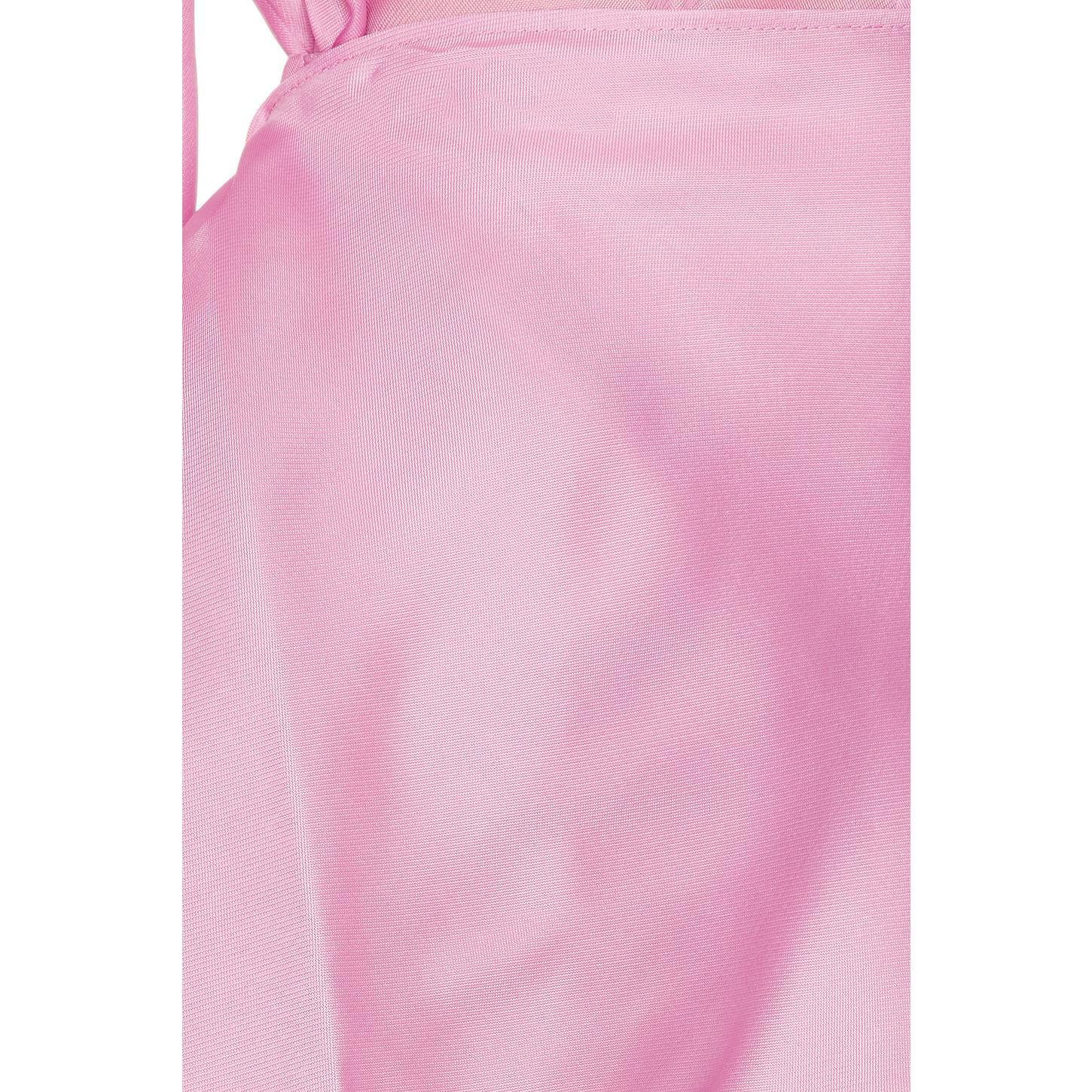 Helsa The Silk Gazar Skirt With Drape in Stone