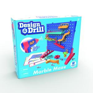 Educational Insights Design & Drill Marble Maze, Marble Run STEM Toy, Over 50 Pieces, Ages 5+