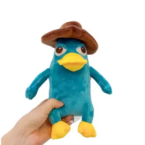 New Cute Cartoon Perry The Platypus Plush Toy Soft Duck Stuffed Animals Toy Christmas Birthday Gift For Children 25cm