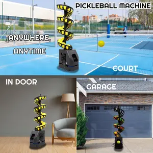 Posboll Pickleball Serve Machine,Pickleball & Tennis Dual Ball Machine ,Long-Lasting Battery ,Remote Control , Solo Training Essential