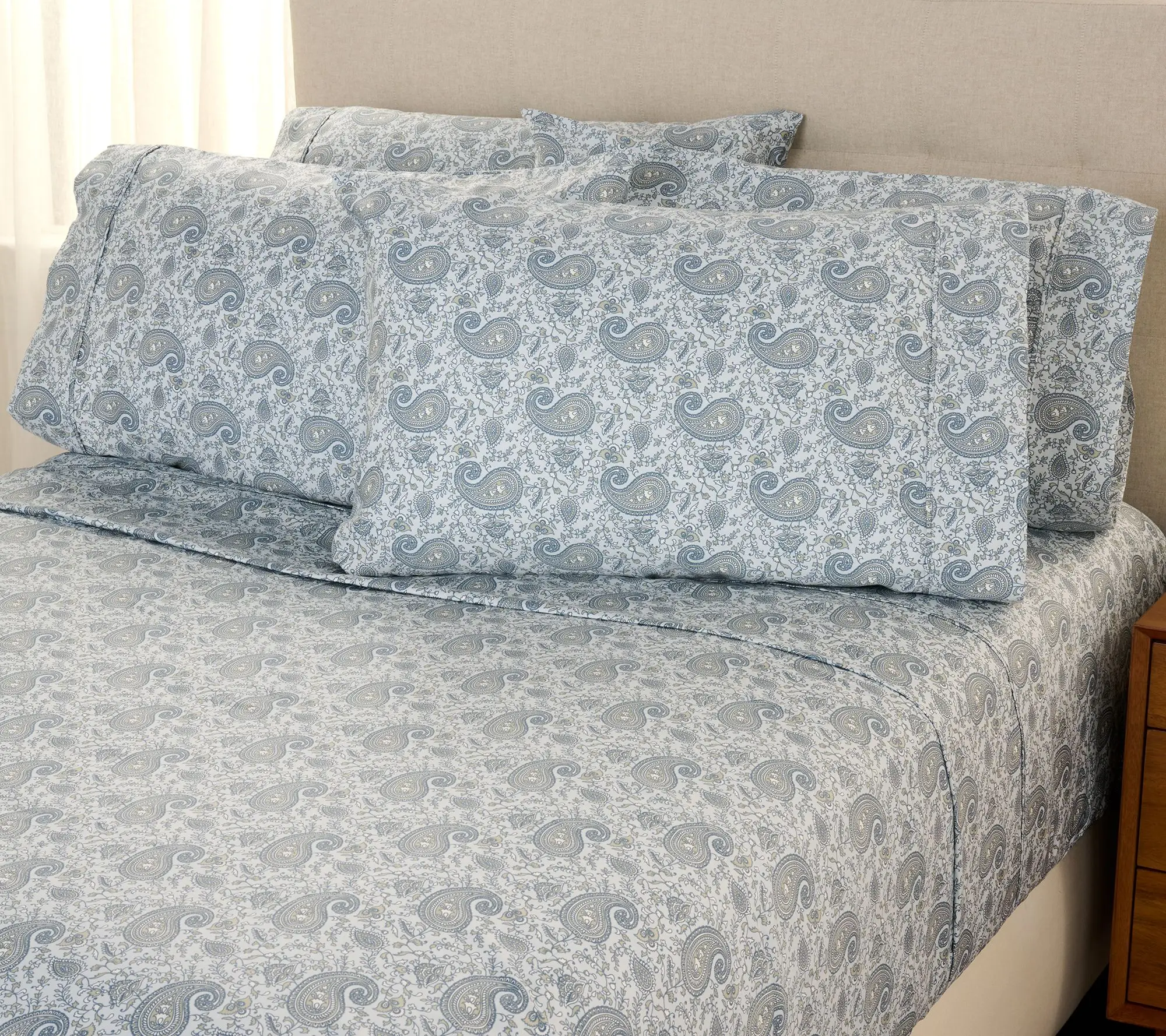 Home Reflection 1200TC Cotton Blend Sheet Set with Extra Cases