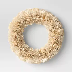Shola Preserved Wreath White - Threshold