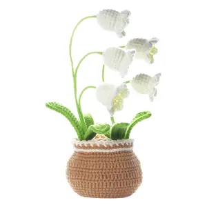 Potted Plant Crochet Starter Kit DIY Knitting Kit with Step-by-Step Video Tutorials Knitting Crocheting Kit for Beginners Adults