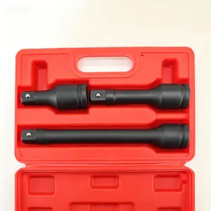 Impact Extension Bar Set, 3 PCS (4", 6", 10") Cr-Mo Steel, Heavy Duty Socket Wrench Extension, Forged Chrome Molybdenum, with Protective Storage Case, Reusable and Durable.