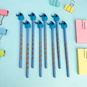 15/25pcs Creative and Lovely Blue Elephant - themed Wooden Pencils for Campus Design. Creative Gifts from the Elephant Series for the Back - to - School Season. Colors are Random.