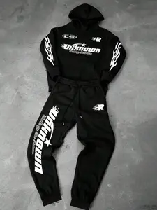 Men's Casual Fitted Graphic Set, Street Racing Trendy Style, Perfect for Trendy or Racing Theme Events, Eye-Catching Combination Options