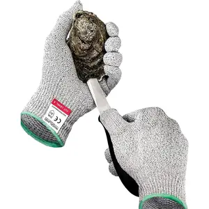 Professional Oyster Shucking Kit - 3.5" Heavy Duty Stainless Steel Oyster Shucking  and Level 5 Cut Resistant Gloves, Clam Opener Shucker and Seafood Tool  Set, Large