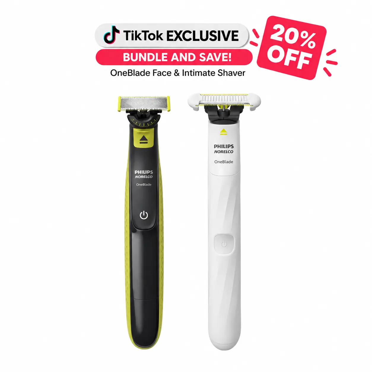 OneBlade 360 Face & OneBlade Intimate Pubic Groomer Bundle OneBlade 360 Face & OneBlade Intimate Pubic Groomer Bundle