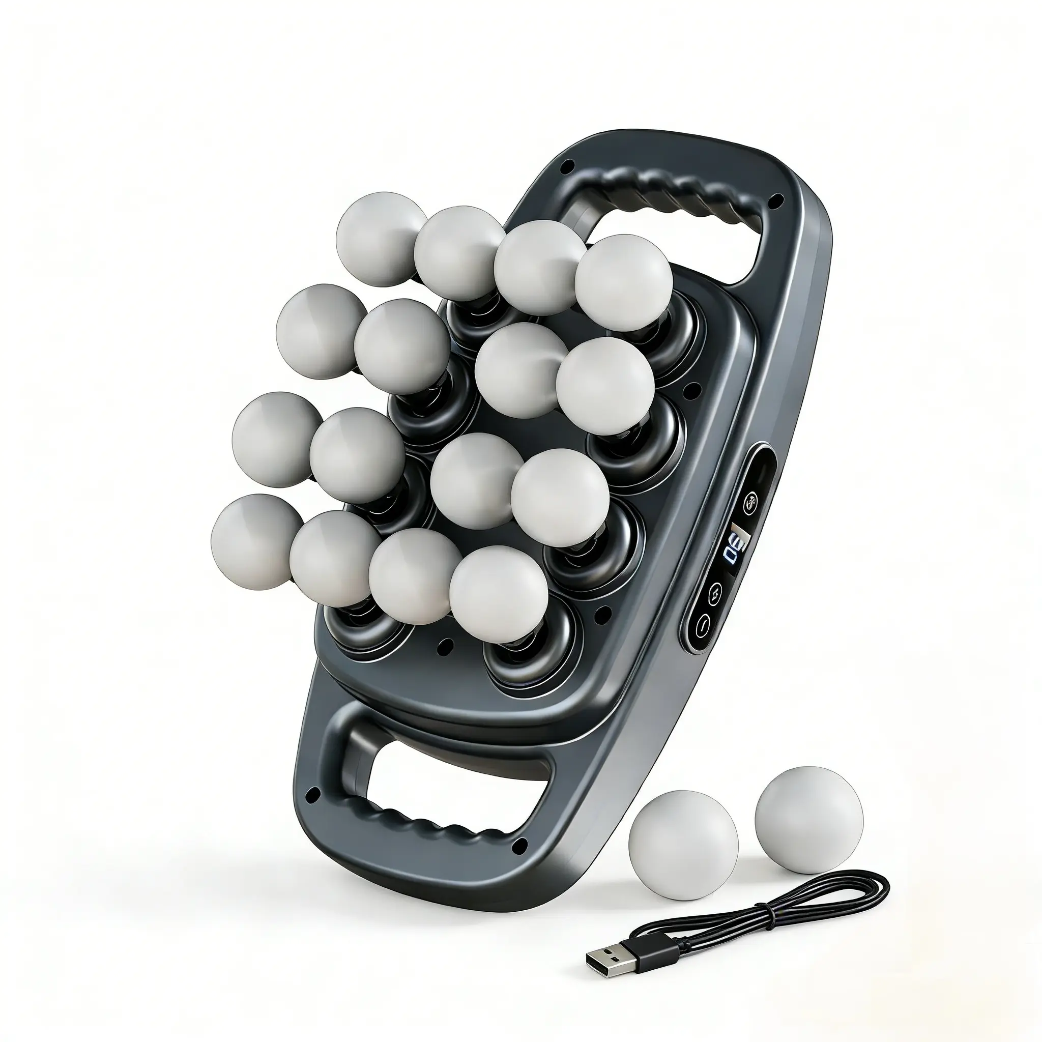 URSINES 16-Ball Massage Gun - 30 Intensity Levels, 3 Modes, Electric Muscle Massager for Back, Shoulders, Legs (Sports & Outdoor Fitness Gear)