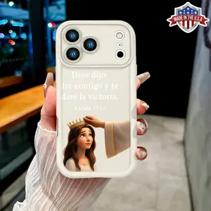 Christian Spanish Bible Verse Dios Dijo Pattern Aesthetic Case for iPhone 17 16 15 14 Pro Max 13 12 11 XR XS Plus Air Slim Shockproof Anti Drop Protective Durable TPU Cover