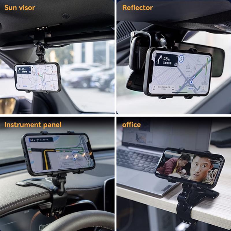 Universal Car Phone Holder Mount,360 Degrees Rotation Dashboard Phone Holder [Upgrade Clip Never Fall],car Phone Mount for iPhone,Samsung,Google,Nokia,and  4-7 inch Smartphones
