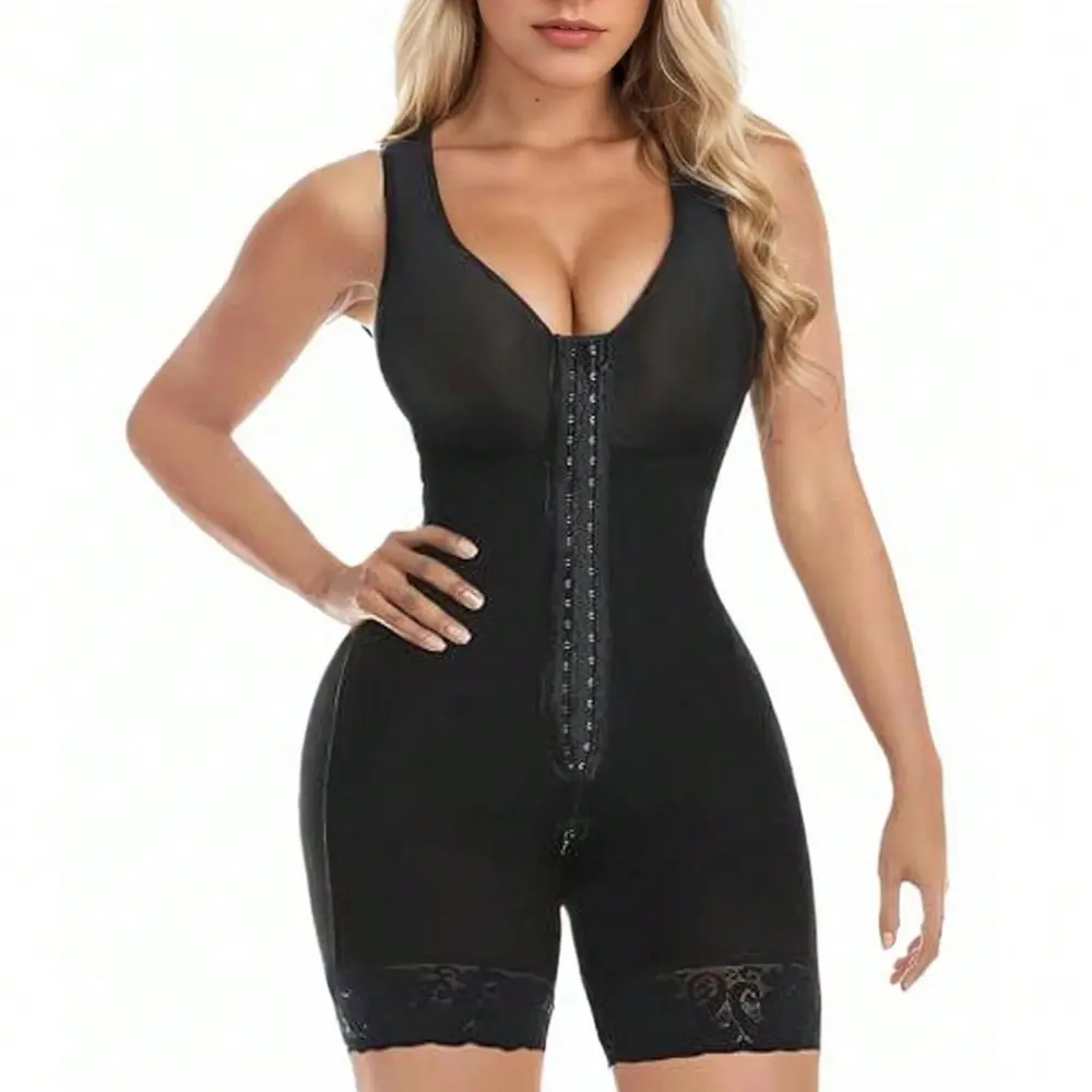 SolleonNewFajasCurve Elegant Figure Fajas Colombianas Shapewear for Women Tummy Control Post Surgery Full Body Shaper Butt Lifter with Zipper Crotch Skimsbodysuits BodysuitFajashaper