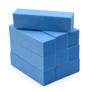 10pc PrettyClaw 4-Sided Blue Nail Buffer 120/120/120/120 White Grit Professional Acrylic Nail Buffers Double Sided Nail Buffer for Nails Mini Sanding Blocks Nail Care Manicure nail tech nail supplies Salon Compact