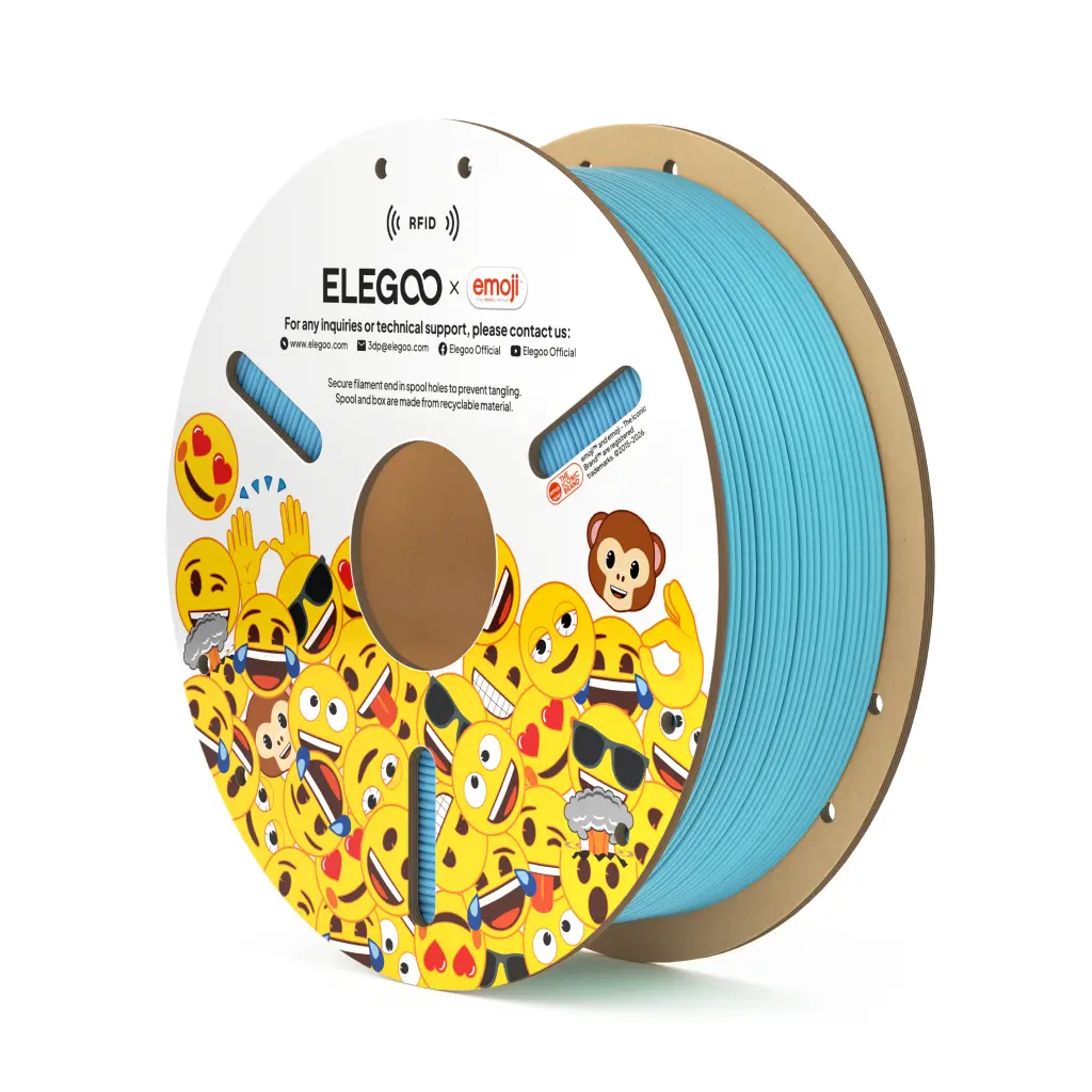 ELEGOO RFID-Enabled PLA Filament Bundle - Eco-Friendly, Biodegradable, Multiple Colors 3D Printing Supplies, Brand Edition for Home & School Use, Suitable for Beginners, Vibrant