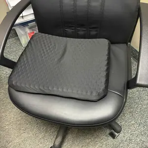 Honeycomb Structure Gel Seat Cushion - Ergonomic Tailbone & Hip Support, Thick Cooling Breathable Fabric Pad, Weight Distribution, Long Sitting Support, Non-Slip Washable Cover for Office Chair, Wheelchair
