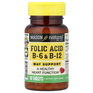 Mason Natural Folic Acid B6 & B12, 90 Tablets