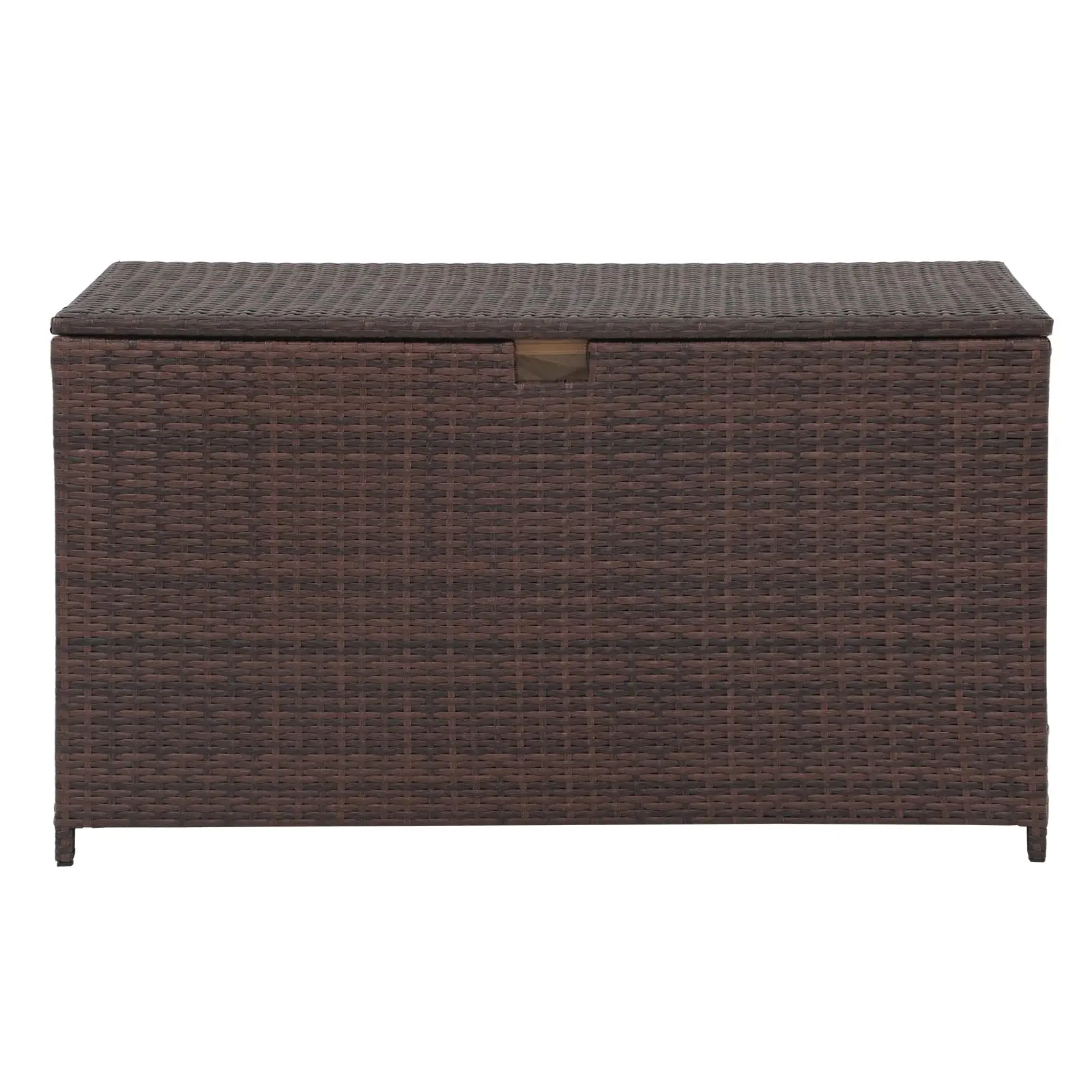 120 Gal (454L) Oversized Brown Wicker Storage Basket with Secure Lid, Ergonomic Handles, Heavy-Duty Design for Laundry Room, Bedroom Home Organization
