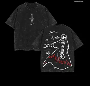 valentine shirts Namikaze Minato Naruto Anime Double Printed Vintage Washed Tee Unisex Oversize Anime Manga Washed Heavyweight Cotton T-shirt, Gift For Anime Fan, Anime Lover