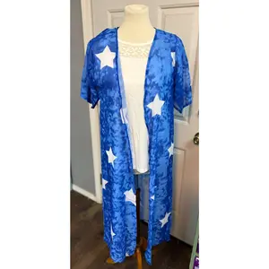Grace & Emma Star Struck Duster with Red Sequin Detail