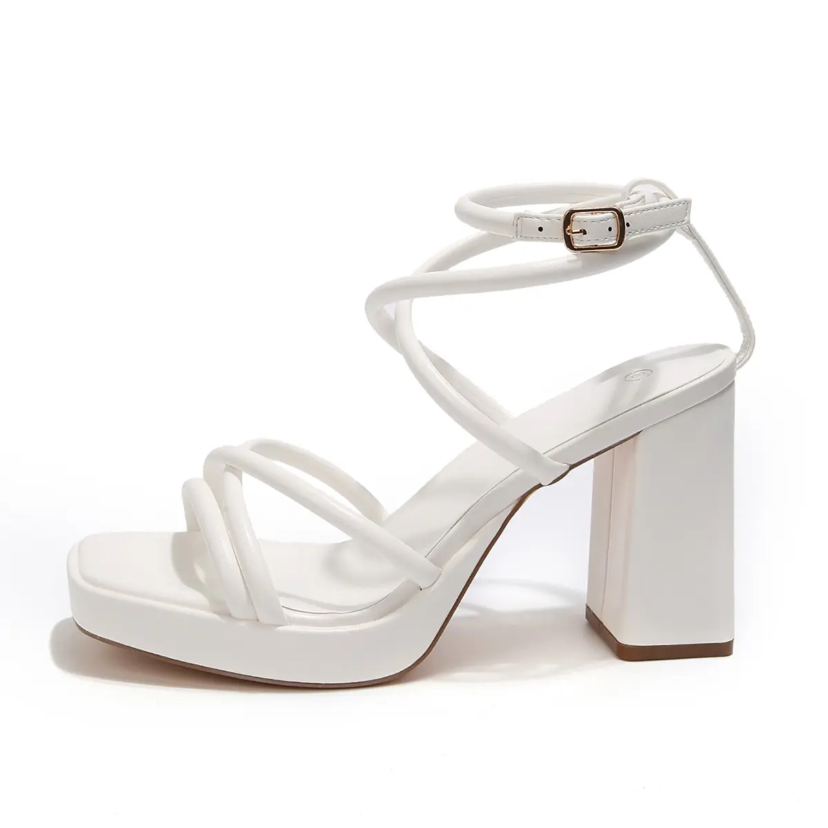 mysoft Women’s White Platform Block Heel Sandals, Open Toe Strappy Ankle Buckle High Heels, Comfortable Chunky Heel Dress Shoes for Wedding, Party, Summer,summerwins,summeroutfits,vacationoutfits,beachoutfits