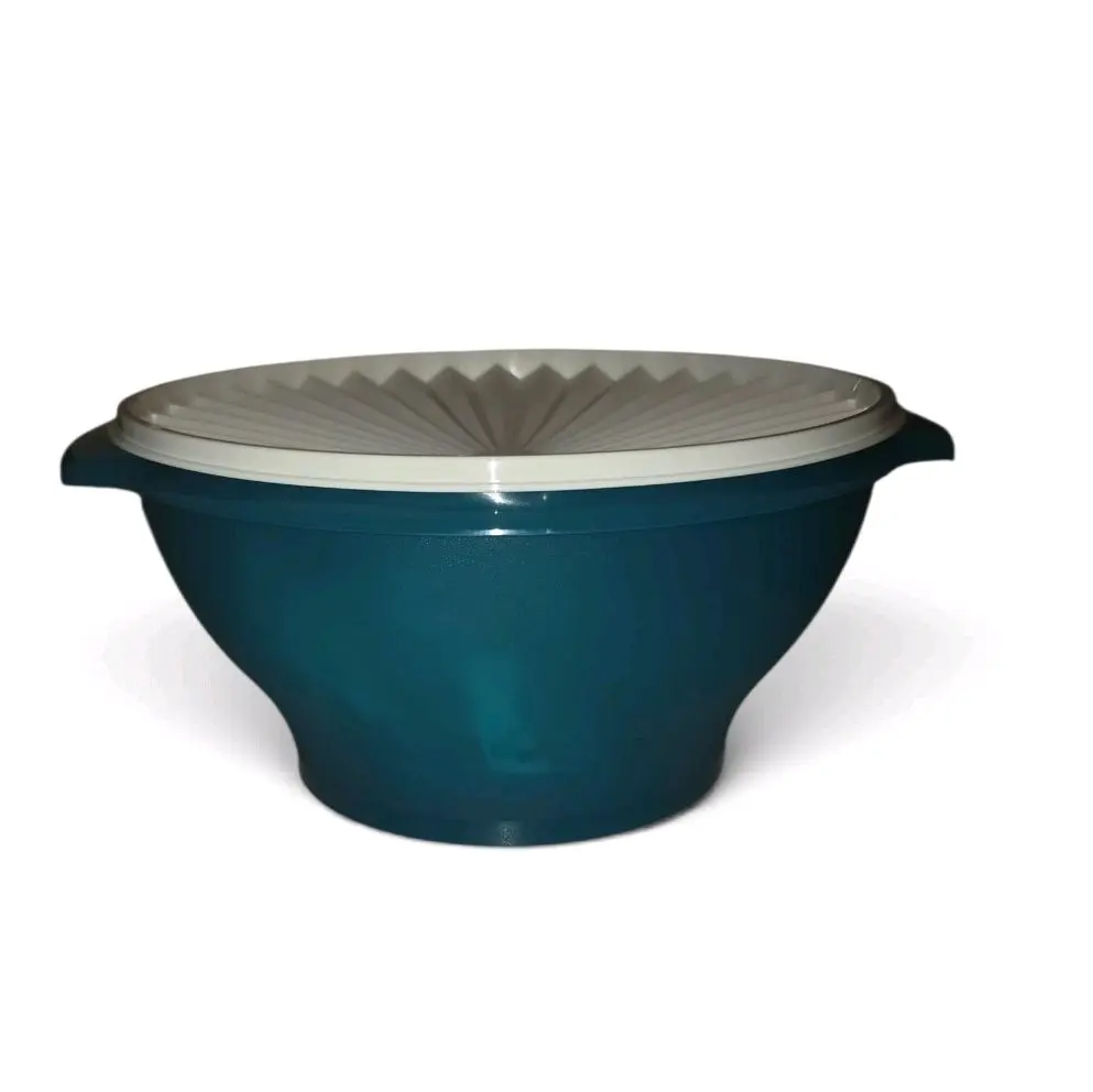 Tupperware Teal Heritage Bowl - Stylish, Decorative Kitchen Tableware for Serving, Versatile with Elegant Finish