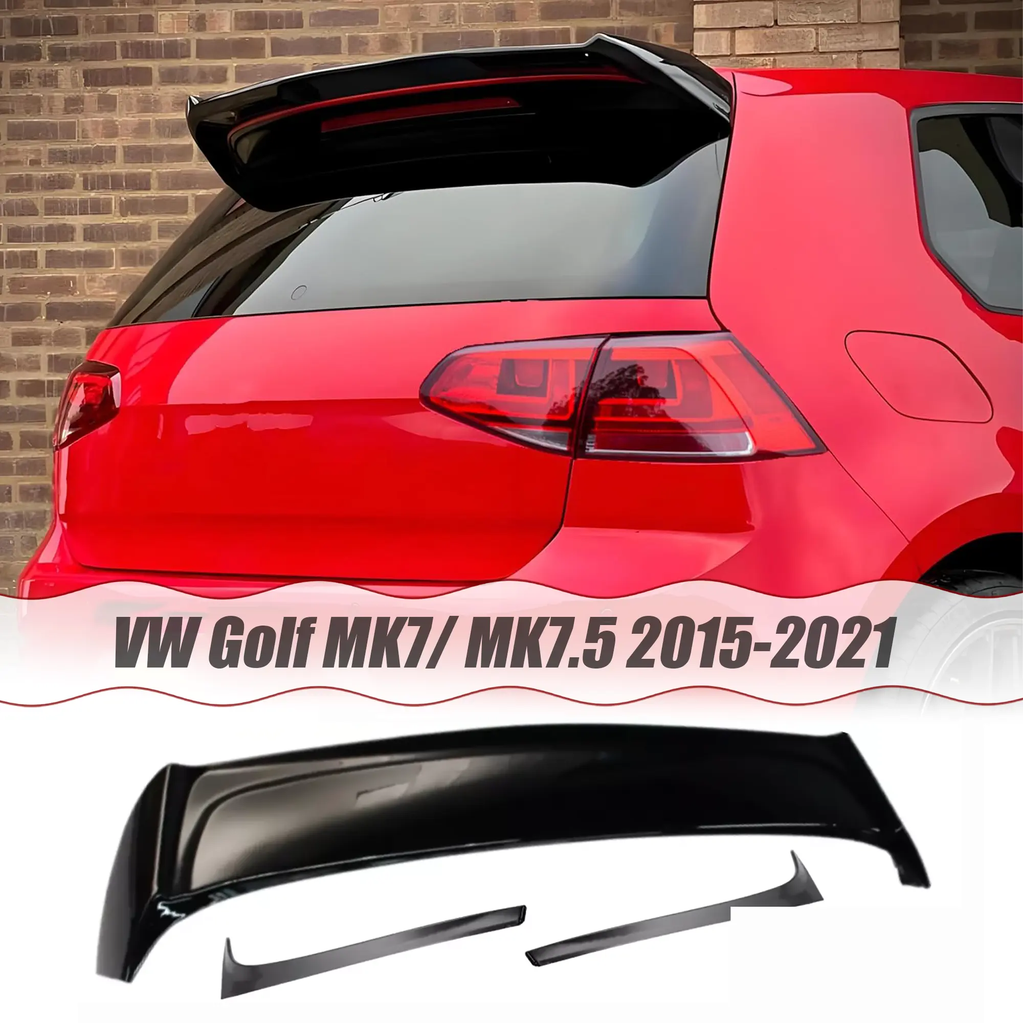 MUTUSAISI Rear tailgate spoiler visor wing For Volkswagen VW Golf S/SE/SEL/ MK7/ MK7.5 2015-2021
