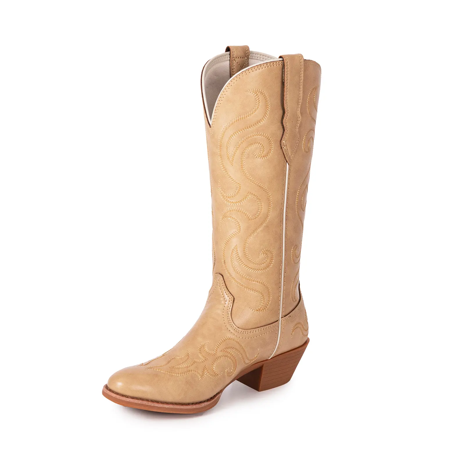 Palitutu Women's Fashion Western Cowgirl boots, Mid Calf Embroidered Boot PLT703602A/PLT703601A/703606A