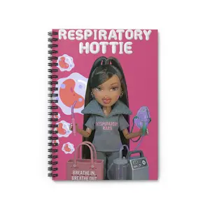 Respiratory Hottie Notebook | Spiral Ruled Journal