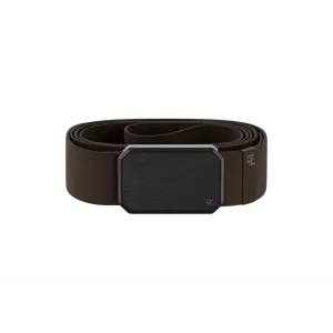 Groove Belt – Heavy-Duty Stretch Belt for Men, Work & Outdoor Ready – Gun Metal / Brown