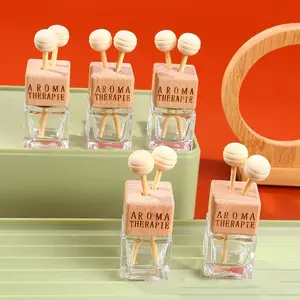 5 Transparent Glass Bottles for Car Air Vents, Essential Oil Diffuser Clip for Aromatherapy, Perfume Holder for Fresh Air Experience