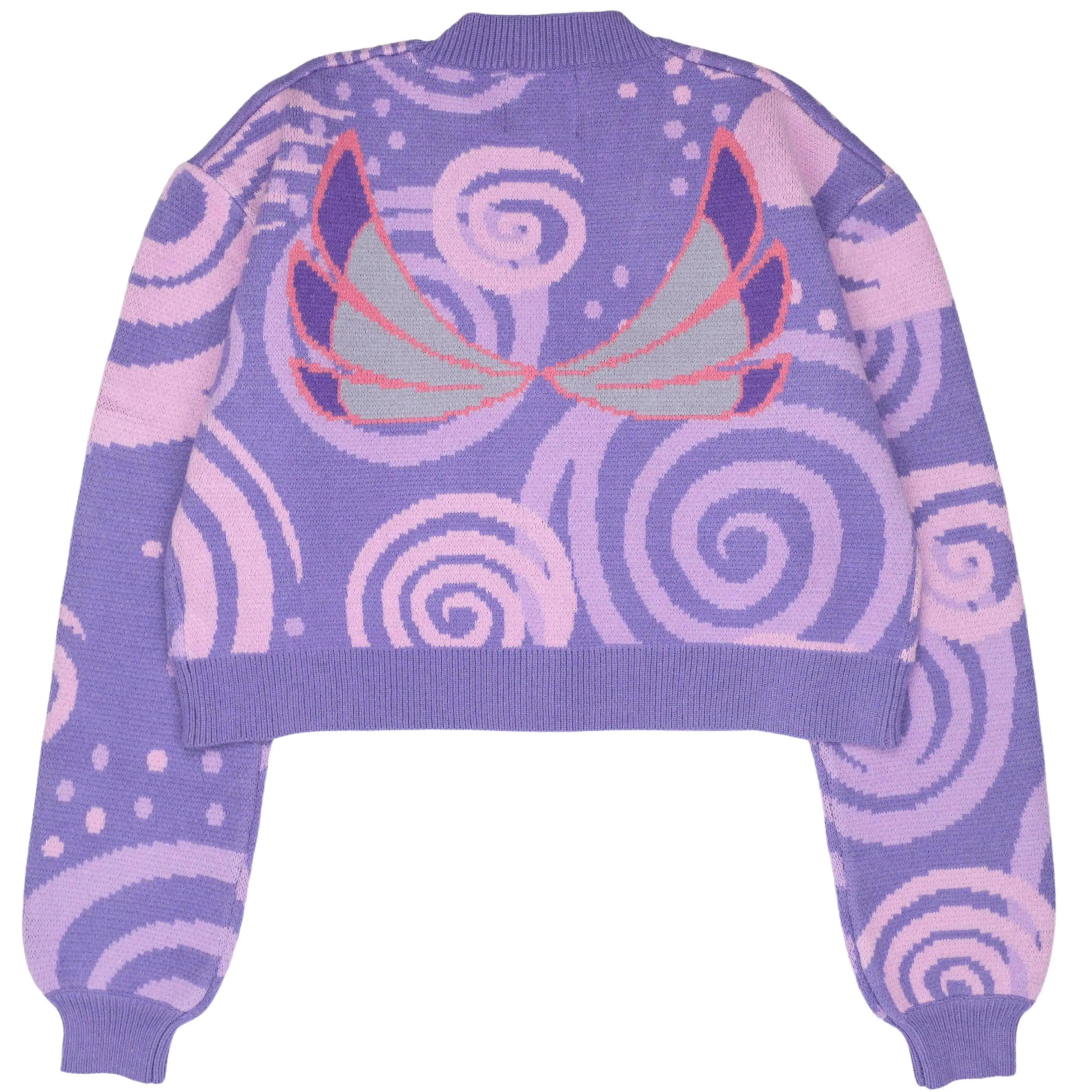 Steady Hands Tecna Cropped Knit Cardigan Winx Club Purple Pink