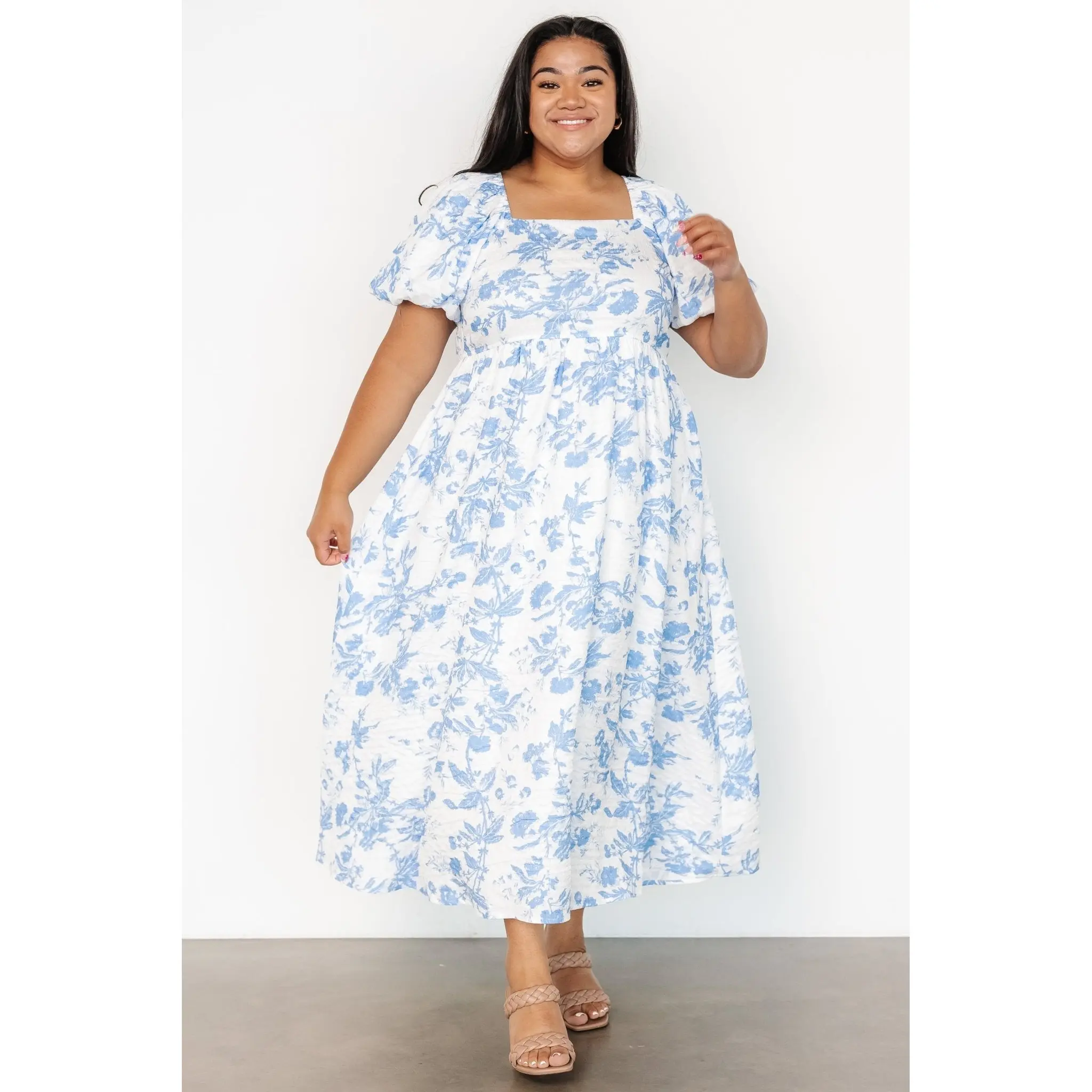 graceland maxi dress Baltic Born Womens Graceland Maxi Dress | Slate + White Floral