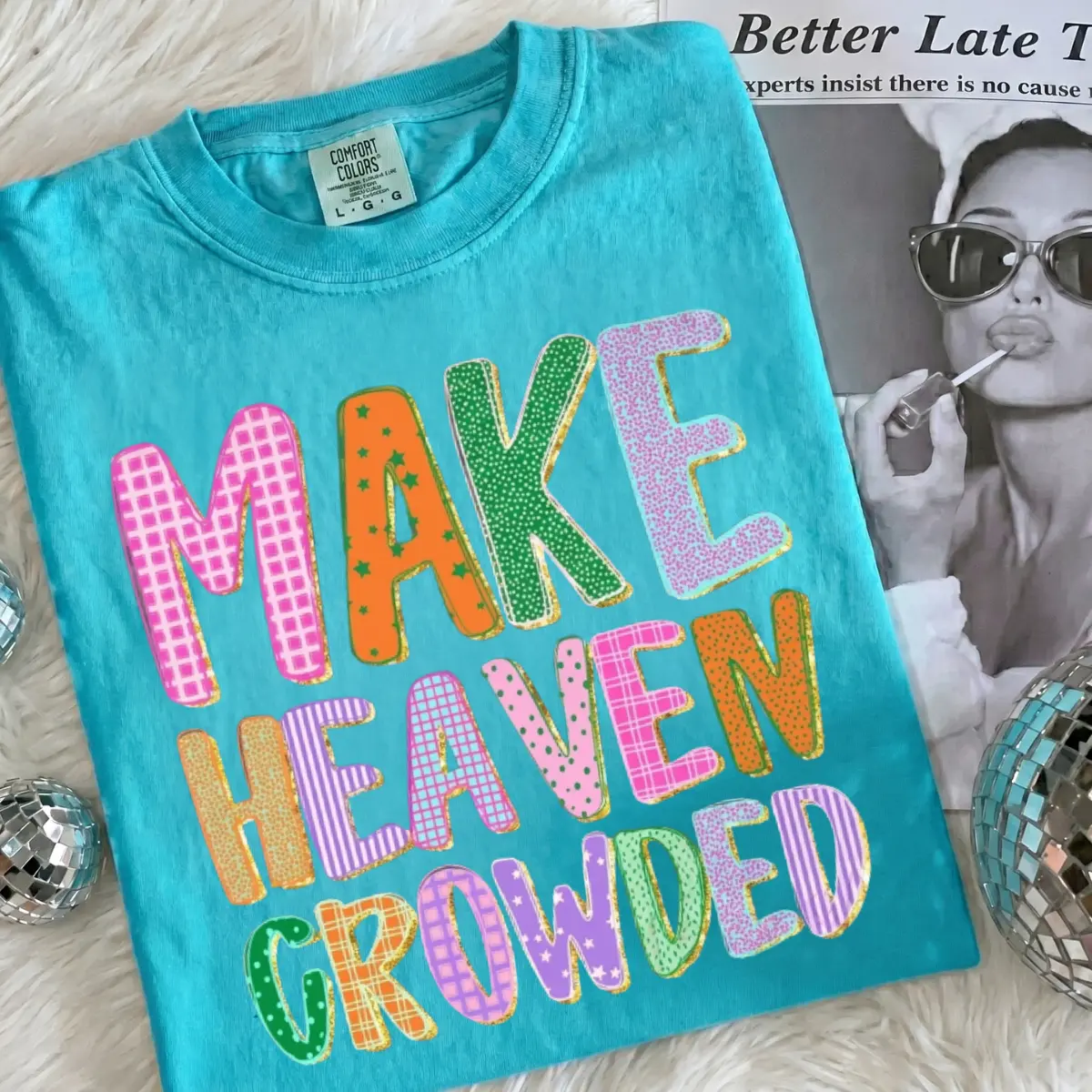 Comfort Colors Make Heaven Crowded Shirt, Christian Faith Graphic Tee, Preppy Religious T-Shirt, Inspirational Church Top, Faith Based Gift
