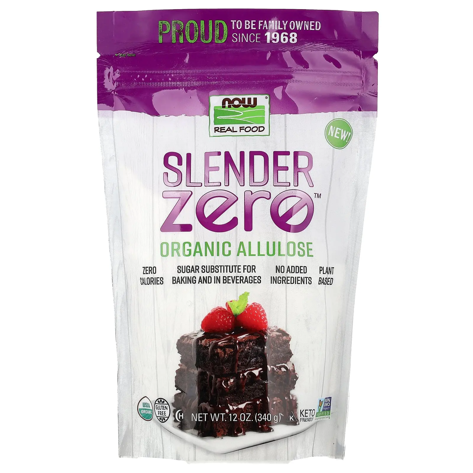 NOW Foods Real Food, Slender Zero™ Organic Allulose, 12 oz (340 g) NOW Foods Real Food, Slender Zero™ Organic Allulose, 12 oz (340 g)