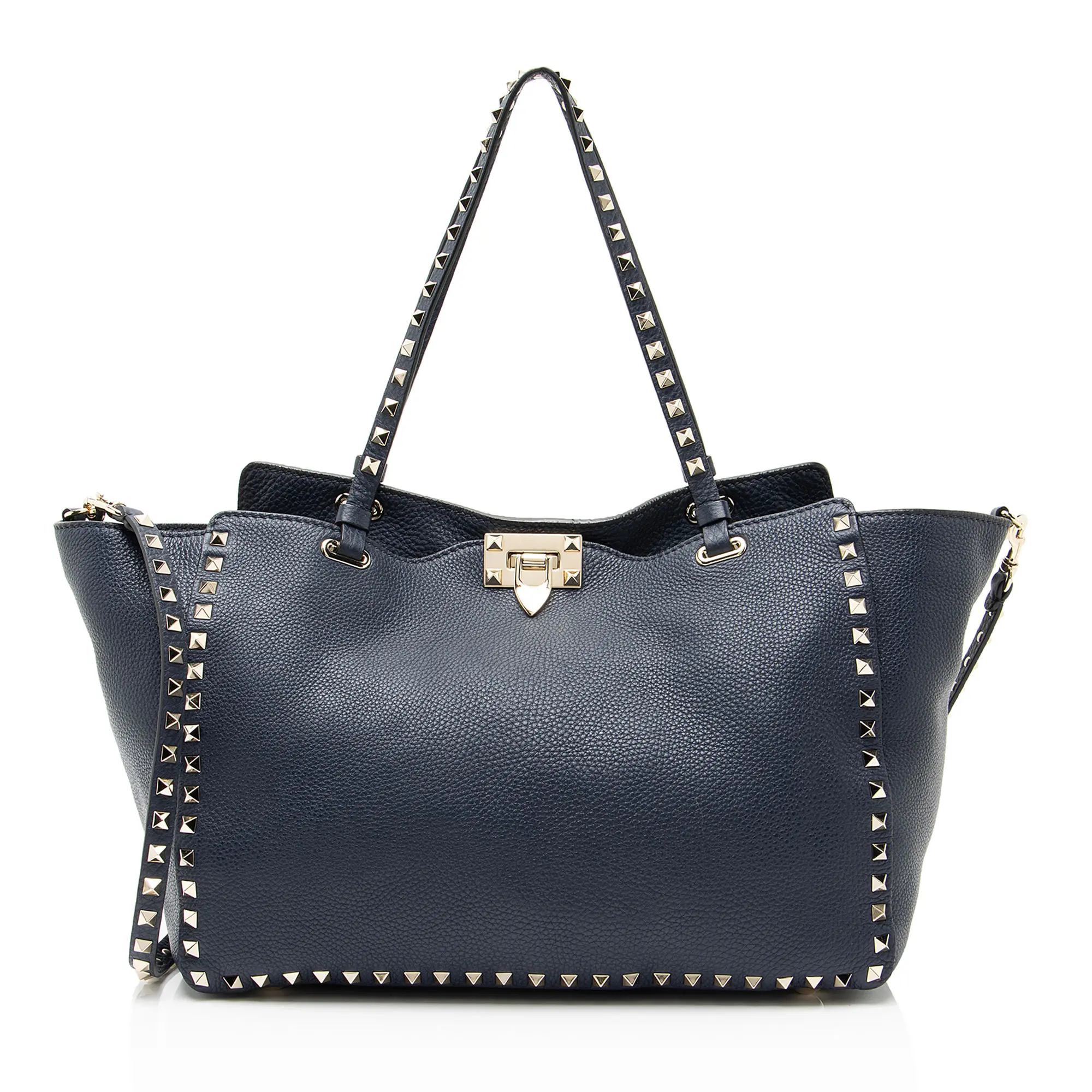 Pre-owned Valentino Leather Tote Bags Rockstud Medium Tote